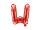Betű lufi 14" 35cm piros fólia betű, W betű, levegővel tölthető