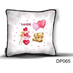 Párna, lufis macik, szeretlek, 26cm