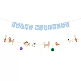 Happy Birthday betűfüzér, kutyás, 2,1m