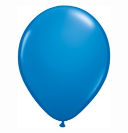 Qualatex 16" (40cm-es) Latex léggömb, standard színek, sötétkék lufi, standard dark blue