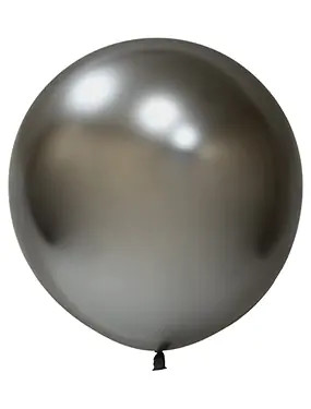 BALONEVI Latex lufi 24" 60cm, 3db/cs, Krom Space Gray, Króm Szürke