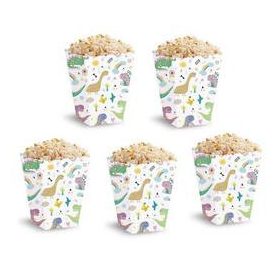 Popcorn tartó karton, 6db, dinoszaurusz
