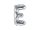 Betű lufi 14" 35cm ezüst fólia betű, E betű, levegővel tölthető