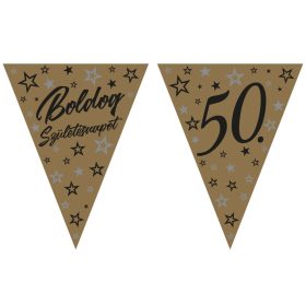 Zászlófüzér 50-es számmal, 3,2m, arany