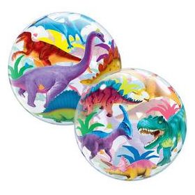 Mintás Bubbles lufi 22" 56cm   Dinoszaurus