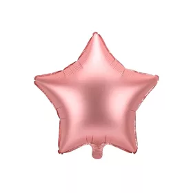 Egyszínű csillag lufi 19" 48cm Rosegold csillag 