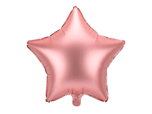 Egyszínű csillag fólia lufi 19" 48cm Rosegold csillag 