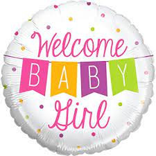 Fólia lufi babaszületésre 21" 53cm - Welcome Baby girl