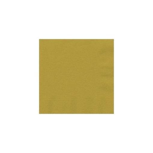 Szalvéta 33x33cm egyszínű 20db  arany p3322