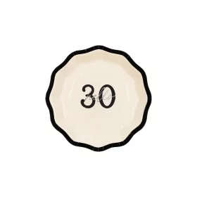 Papírtányér 30-as számmal, 6db, masni