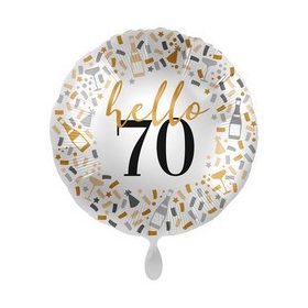 Szám, Számos lufi 17" 42cm - 70-es lufi, Hello 70