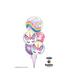   Héliumos luficsokor szülinapra, Happy Birthday, Unikornis, Unicornis, Egyszarvú - INGYENES KISZÁLLÍTÁSSAL