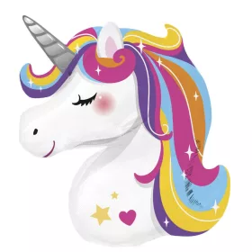 Óriás fólia lufi 33" 83cm, Unikornis, Unicornis, Egyszarvú, n3129901