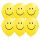 Mintás latex lufi 11" 28cm 6db Smile Face Yellow Lufi, q39803rp