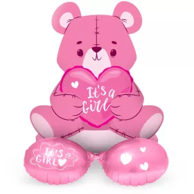   Fólia lufi, talpas, csak levegővel tölthető, It's a Girl, Kislány