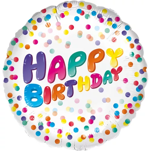 Szülinapi lufi 18" 45cm Happy Birthday