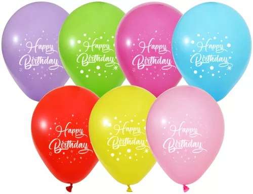 BALONEVI lufi, 12" 30cm, 50db/cs, Happy Birthday