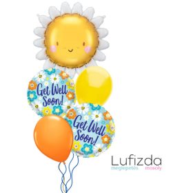   Héliumos luficsokor Get well soon - INGYENES KISZÁLLÍTÁSSAL