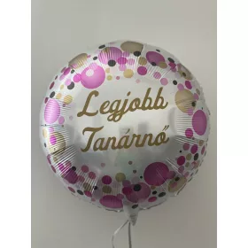   Fólia lufi 18" 45cm Legjobb tanárnő, héliummal töltve