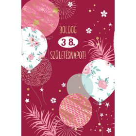   Cardex képeslap Boldog születésnapo!, tekerhető évszámmal, borítékkal