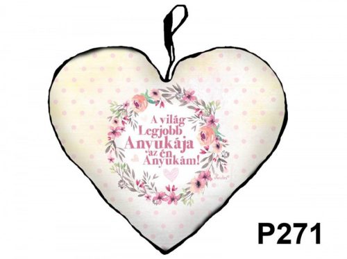 Párna, szív, A világ legjobb anyukája, 45cm