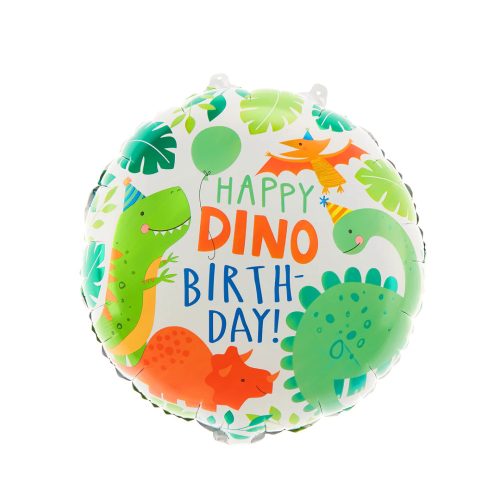 Szülinapi fólia lufi 18" 45cm Happy dino Birthday