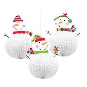 Hóember lampion, Karácsony, 3db, a671185