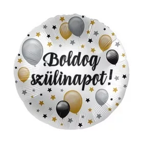   Szülinapi lufi 17" 42cm Boldog Szülinapot, mpr-12-1004K