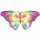 Esküvői fólia lufi 44" óriás fólia, pillangó, lepke, wedding butterfly, 17091, héliummal töltve