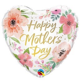 Anyák napi fólia lufi 18" 45cm Happy Mother's Day, 82107, héliummal töltve