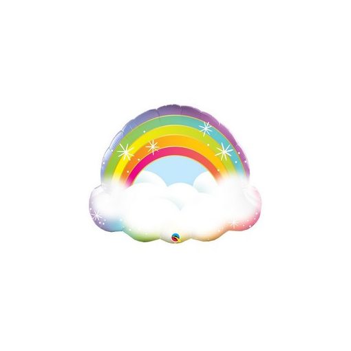 Óriás fólia lufi 32", 81cm-es szivárvány, rainbow, 97538, héliummal töltve