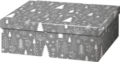 Karácsonyi díszdoboz, N3, 16x16x12 cm