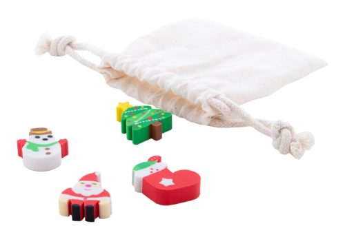 Mikulás, Télapó, Karácsony radír, 4db