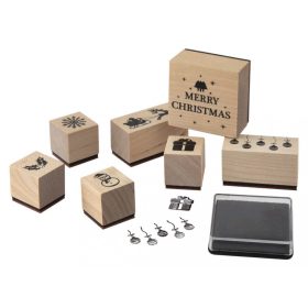   Nyomdakészlet MIkulás, Télapó, Karácsony, 7db-os, tintapárnával