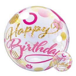 Szülinapi buborék lufik élénk színekkel